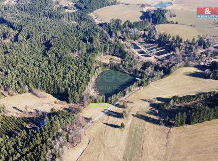 letecký pohled | Prodej - pozemek, trvalý travní porost, 527 m²