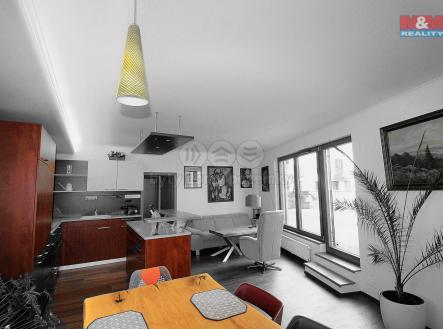 Obývací pokoj s kk | Pronájem bytu, 5+kk, 100 m²
