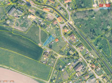 Katastr orthophoto | Pronájem - pozemek, zahrada, 517 m²