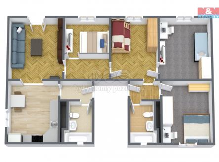 3D Floor Plan.jpg | Prodej bytu, 5+1, 97 m²