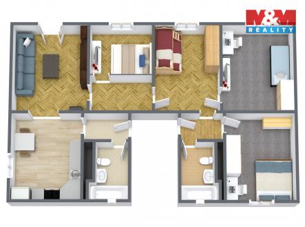3D Floor Plan.jpg | Prodej bytu, 5+1, 97 m²