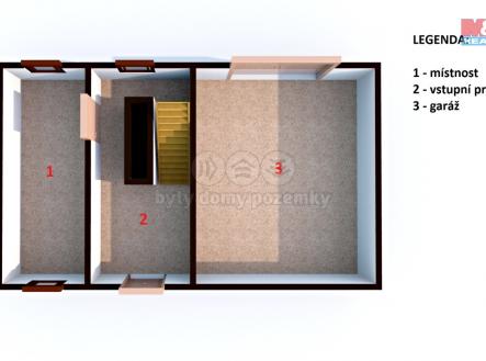 půdorys 1NP | Prodej - dům/vila, 53 m²