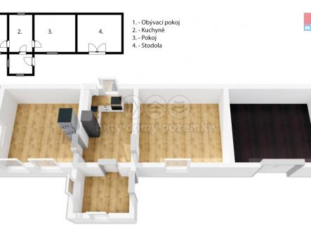 Prodej chalupy, 67 m², Chlístovice - Vernýřov | Prodej - chata/rekreační objekt, 67 m²