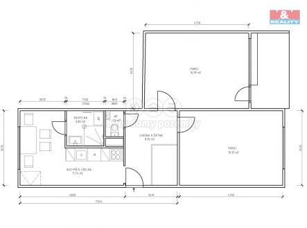 Půdorys.jpg | Pronájem bytu, 2+1, 59 m²