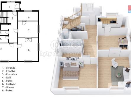 Půdorys.Bukovka.přízemí.jpg | Prodej - dům/vila, 187 m²