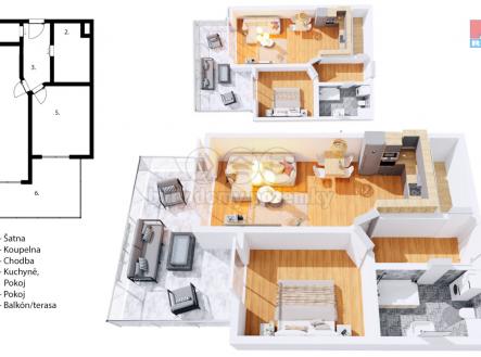 Půdorys__ (1).jpg | Prodej bytu, 2+kk, 66 m²