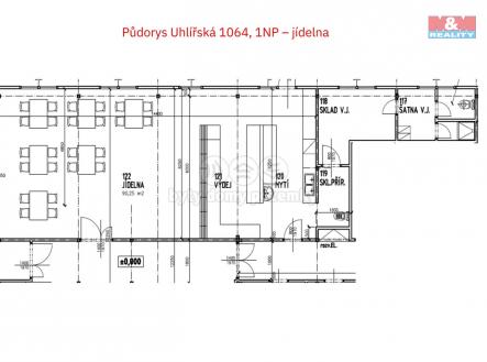 půdorys_Uhlířská (jídelna).pdf.jpg | Pronájem - skladovací prostor, 130 m²