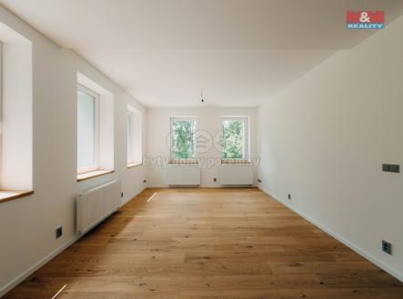 obývací část s kuchyní | Prodej bytu, 2+kk, 62 m²