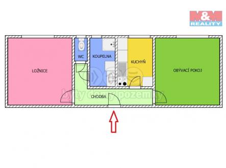 PŮDORYS.jpg | Prodej bytu, 2+1, 50 m²