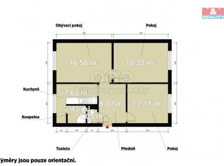 Půdorys (2).jpg | Pronájem bytu, 3+1, 64 m²