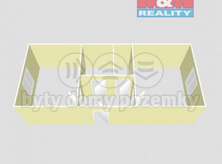 půdorys | Prodej bytu, 1+1, 41 m²