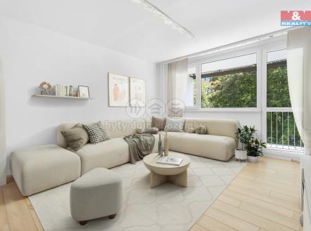 Vizualizace obývací pokoj | Prodej bytu, 3+1, 69 m²