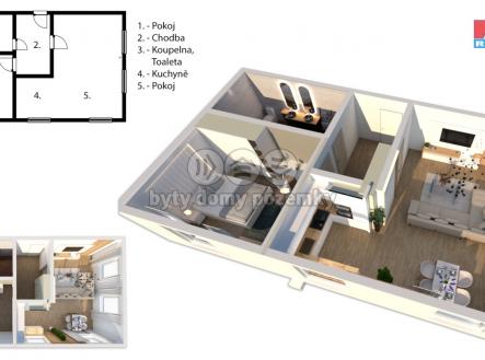 půdorys.jpg | Prodej bytu, 2+kk, 50 m²