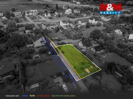 vznačení sítě.jpg | Prodej - pozemek pro bydlení, 1 069 m²