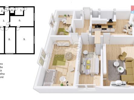 pudorys_Lavrencikova.jpg | Prodej bytu, 4+1, 84 m²