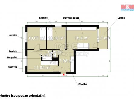 Půdorys.jpg | Prodej bytu, 3+1, 64 m²