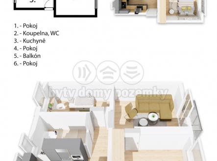 Půdorys 3 final.jpg | Prodej bytu, 3+kk, 55 m²