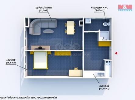a4.jpg | Pronájem bytu, 2+kk, 56 m²