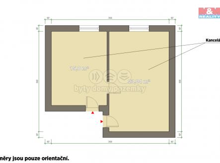 půdorys2.jpg | Pronájem - kanceláře, 40 m²