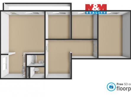 Prodej bytu 4+1, 79 m², Obrnice, ul. Nová výstavba | Prodej bytu, 4+1, 79 m²