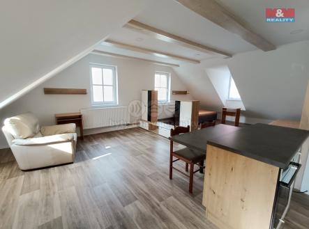 Pohled z kuchyně | Pronájem bytu, 1+kk, 60 m²