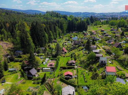Pohled z dronu | Prodej - pozemek, zahrada, 235 m²