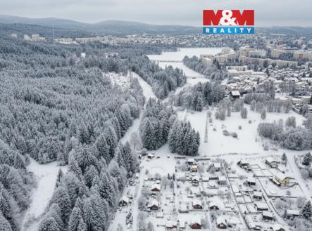 Pohled z dronu | Prodej - pozemek, zahrada, 302 m²