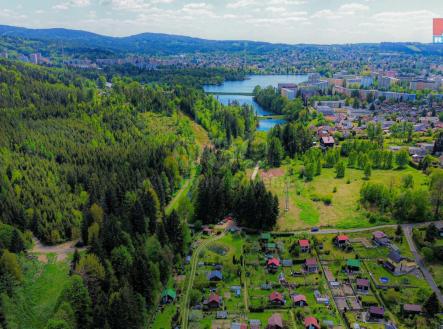 Pohled z dronu | Prodej - chata/rekreační objekt, 20 m²