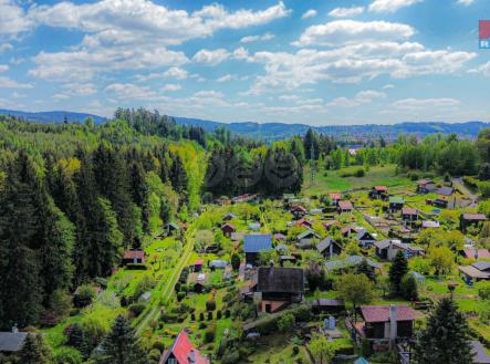 Pohled z dronu | Prodej - chata/rekreační objekt, 20 m²