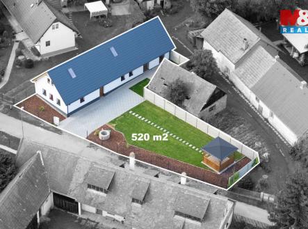 zákres pozemku  | Prodej - dům/vila, 104 m²