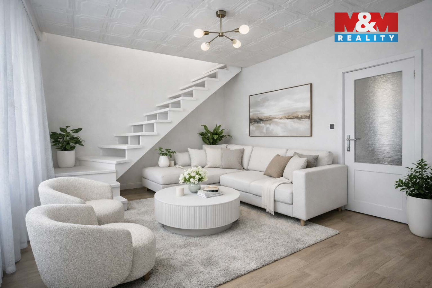 Vizualizace  obývací pokoj