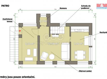 pudorys-patro.jpg | Prodej - chata/rekreační objekt, 49 m²