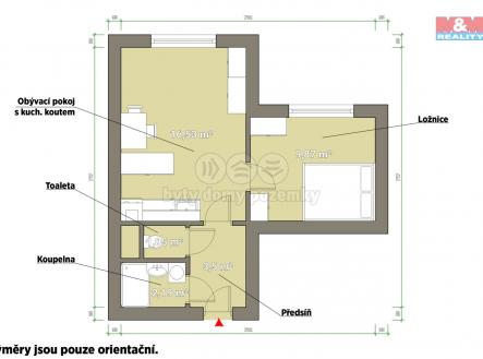 pudorys.jpg | Pronájem bytu, 2+kk, 38 m²