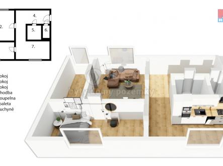 půdorys___ (1).jpg | Prodej bytu, 3+1, 62 m²
