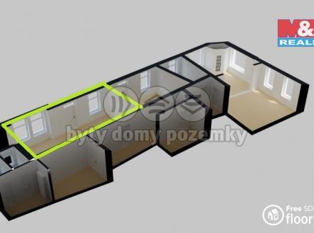 přízemí půdorys 1.jpg | Pronájem - kanceláře, 25 m²