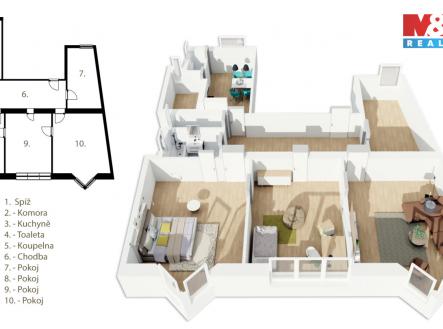 půdorys (9).jpg | Pronájem bytu, 4+1, 105 m²