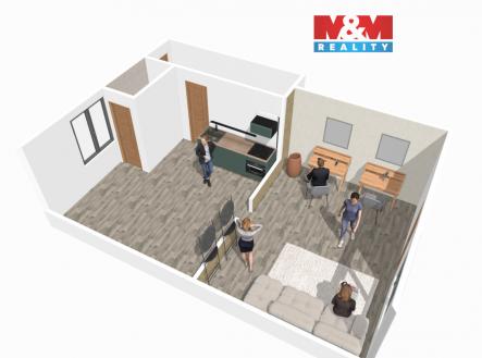 3d | Pronájem - obchodní prostor, 65 m²