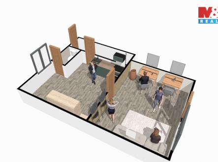 3d | Pronájem - obchodní prostor, 65 m²