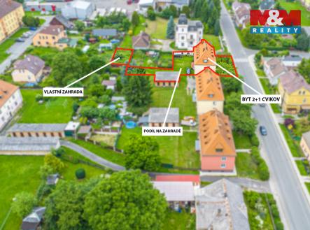 zákres domu | Prodej bytu, 2+1, 48 m²