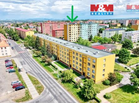 pohled z dronu | Prodej bytu, 3+1, 81 m²