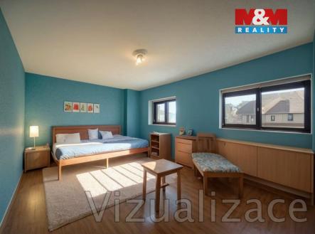 Vizualizace pokoje v patře | Prodej - dům/vila, 108 m²