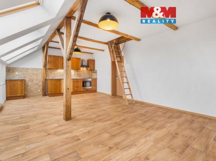 Obývací pokoj s kk | Prodej bytu, 2+kk, 90 m²