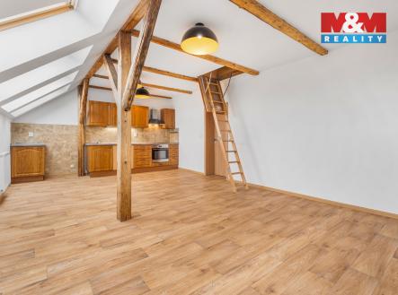 Obývací pokoj s kk | Prodej bytu, 2+kk, 90 m²