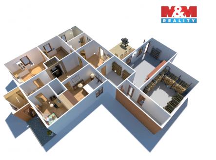 půdorys 1. NP | Prodej - dům/vila, 153 m²