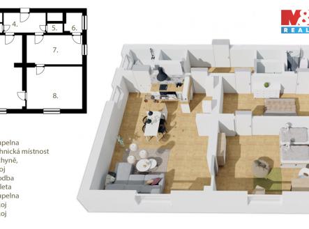 půdorys 3+kk.jpg | Prodej bytu, 3+kk, 87 m²