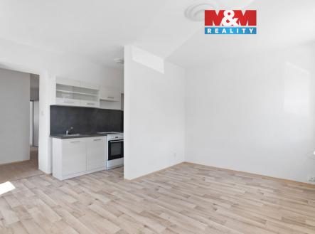 Kuchyň s obývacím pokojem 2.jpg | Pronájem bytu, 2+kk, 44 m²