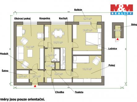 pudorys.jpg | Prodej bytu, 3+1, 72 m²