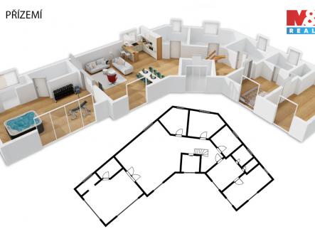 Půdorys přízemí | Prodej - dům/vila, 325 m²