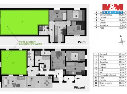 Půdorysy - volné prostory pro komerční využití.jpg | Prodej - obchodní prostor, 340 m²