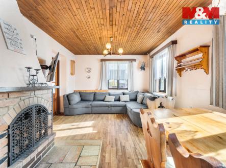 obývací pokoj přízemí | Prodej - chata/rekreační objekt, 79 m²